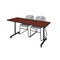 Kobe Rectangle Mobile table, 72" W, 29" H, Laminate Top, Cherry MKTRCC7224CH44GY - alternate 1
